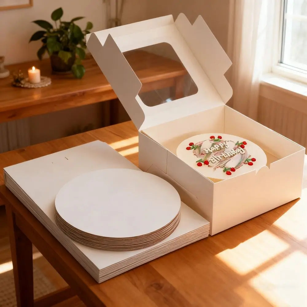 Round Corrugated Cake Boards, 6–14 in Disposable Cake Bases
