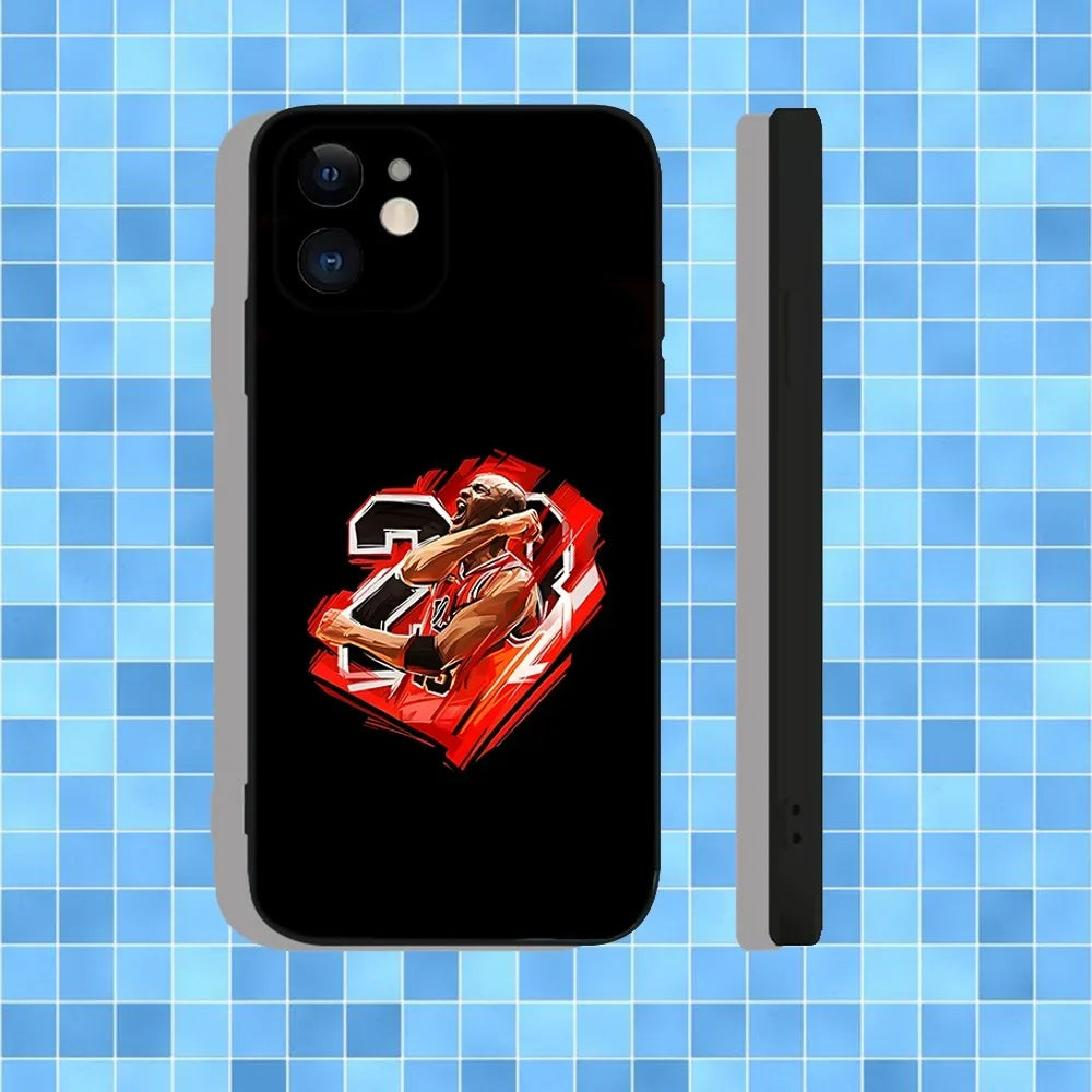 Jordan 23 Basketball Soft Silicone iPhone Case – For iPhone 7–16 Pro Max, Mini, XS, XR, SE