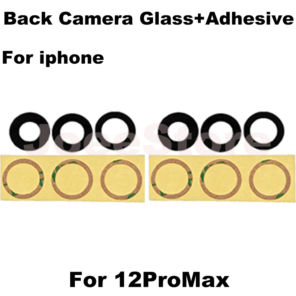 iPhone Rear Camera Glass Lens Replacement with 3M Adhesive – iPhone 11–14 Pro Max, X, XS, XR, 6–8
