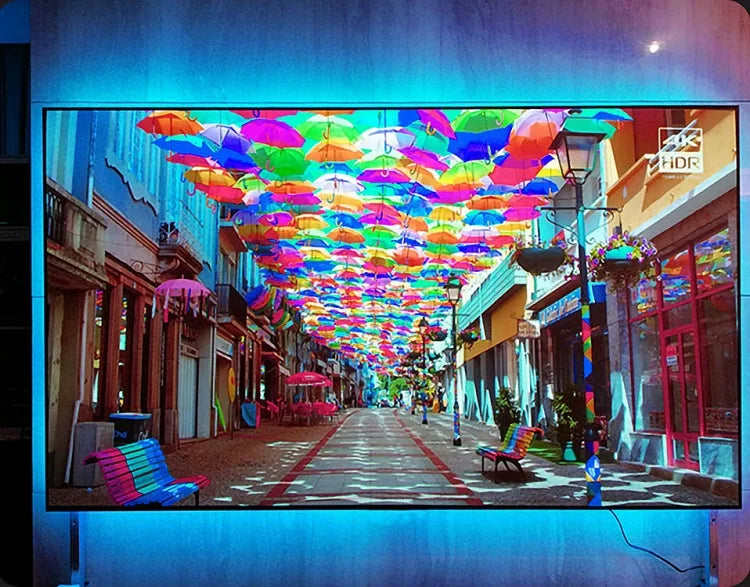 ALR Fresnel Fixed Frame Projector Screen – 98% Ambient Light Rejection, 130–150 Inch, 16:9, 8K/4K