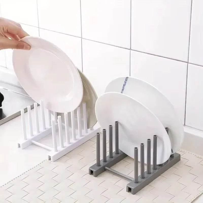 Stainless Steel Kitchen Pot Cover Storage Rack – Countertop Organizer for Lids & Pans