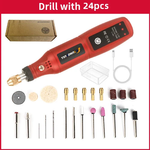 USB Rechargeable Cordless Electric Engraving Pen – Rotary Tool for Jewelry, Glass & More