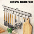 Aluminum Alloy Wall-Mounted Kitchen Utensil & Towel Hook Rack – Bathroom Robe Hanger