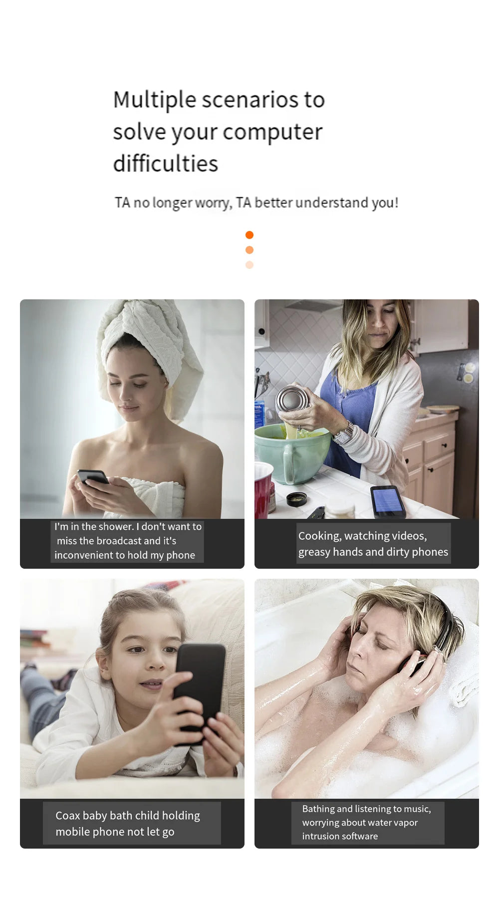 Self-Adhesive Waterproof Shower Phone Holder – Anti-Fog, Touch-Friendly, Bathroom Mount