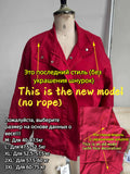 Women’s Red Stand Collar Zip-Up Jacket – Casual Loose Fit, Drawstring Cuffs, Autumn & Spring