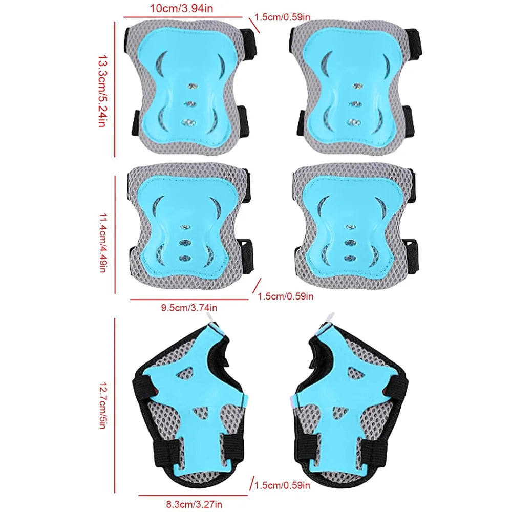 Kids Protective Gear Set – Knee, Elbow & Wrist Guards, Ages 3–10, for Skating & Cycling