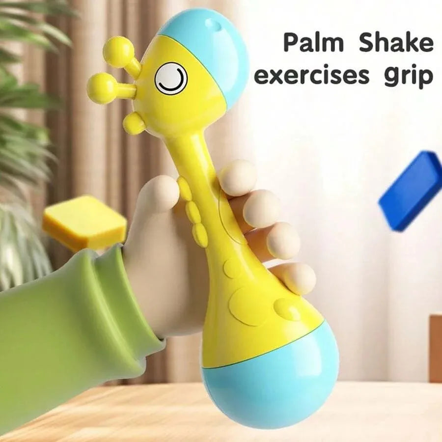 Baby Animal Rattle & Teether Toy – Montessori, Music Sound, Newborn Gift