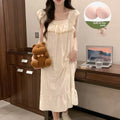 Women’s Cotton Slip Dress with Built-In Chest Pad – Lightweight Sleepwear, Sizes M–XXL