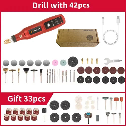 USB Rechargeable Cordless Electric Engraving Pen – Rotary Tool for Jewelry, Glass & More
