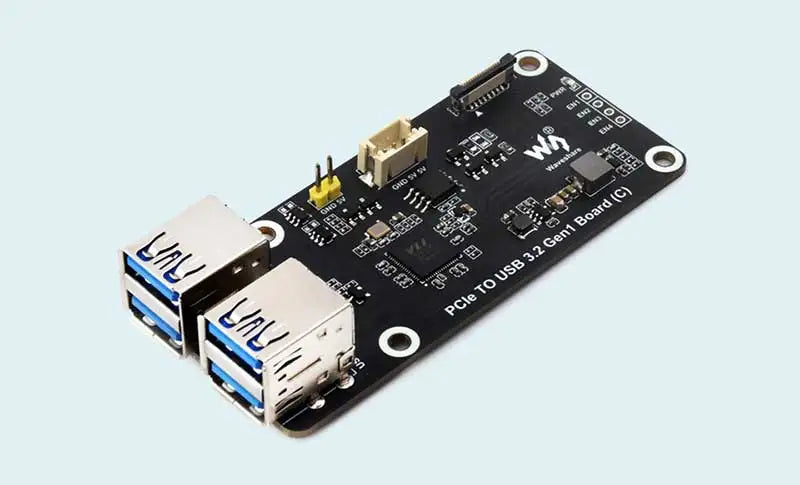 Raspberry Pi 5 PCIe to USB 3.2 Gen1 Hub – 5Gbps, Drive-Free
