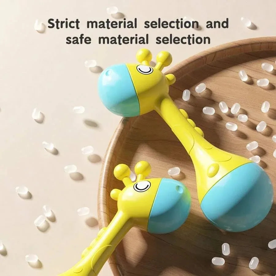 Baby Animal Rattle & Teether Toy – Montessori, Music Sound, Newborn Gift