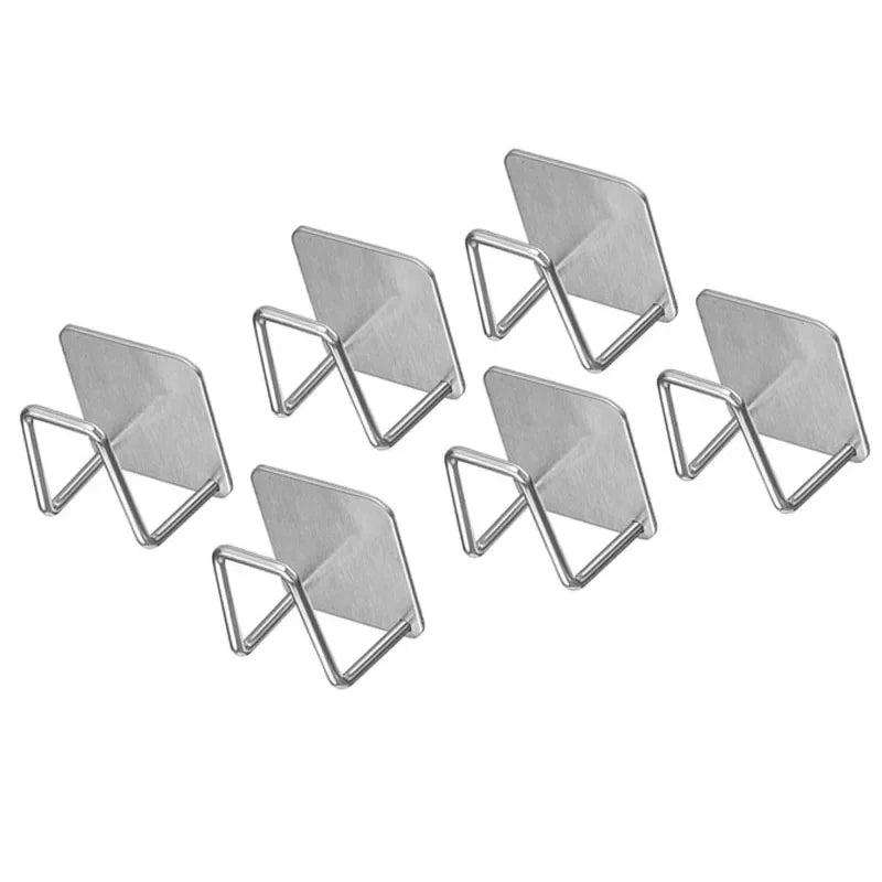 Stainless Steel Wall-Mounted Pot Cover & Cutting Board Rack – No-Drill, Cabinet Bottom Mount