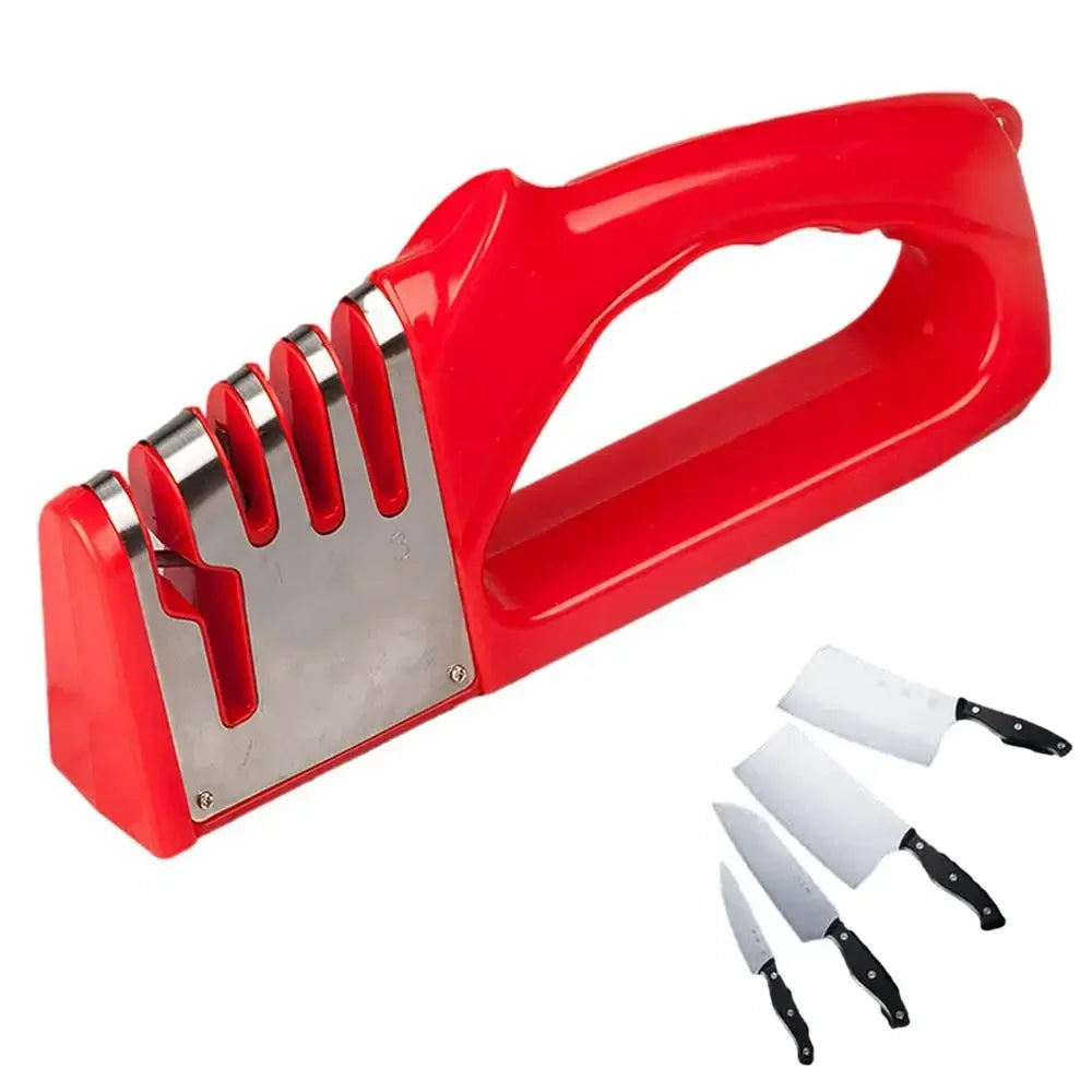 4-Stage Kitchen Knife Sharpener – Manual, Quick & Easy Blade Restoration