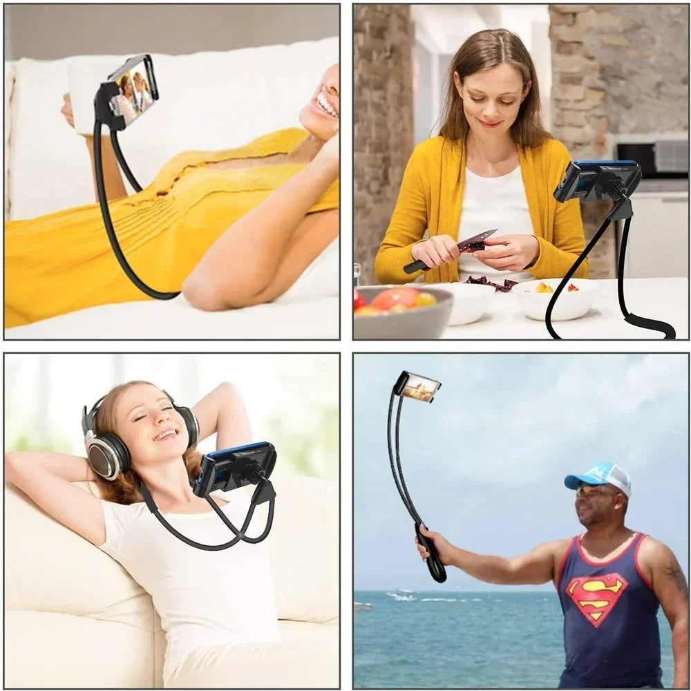 Flexible Neck Phone & Tablet Holder, 360° Adjustable Stand