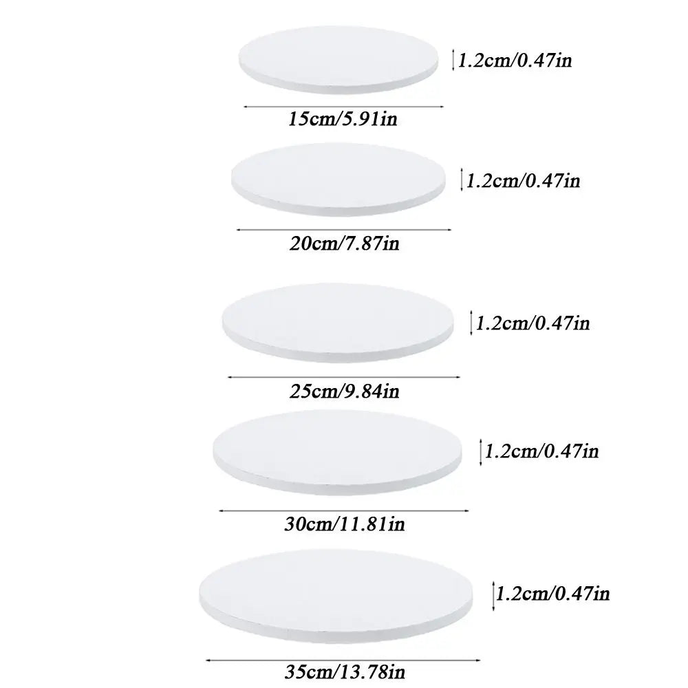 Round Corrugated Cake Boards, 6–14 in Disposable Cake Bases