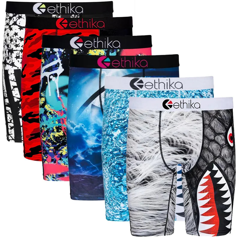 ETHIKA Men’s Polyester Stretch Boxer Briefs – Soft, Breathable, Sizes S–XXXL