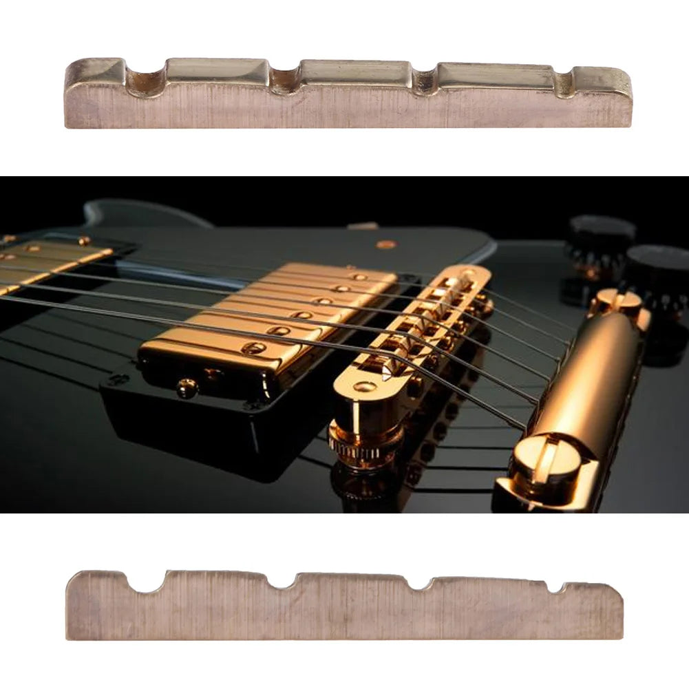 42mm Slotted Brass Nut for 4-String Electric Bass Guitar