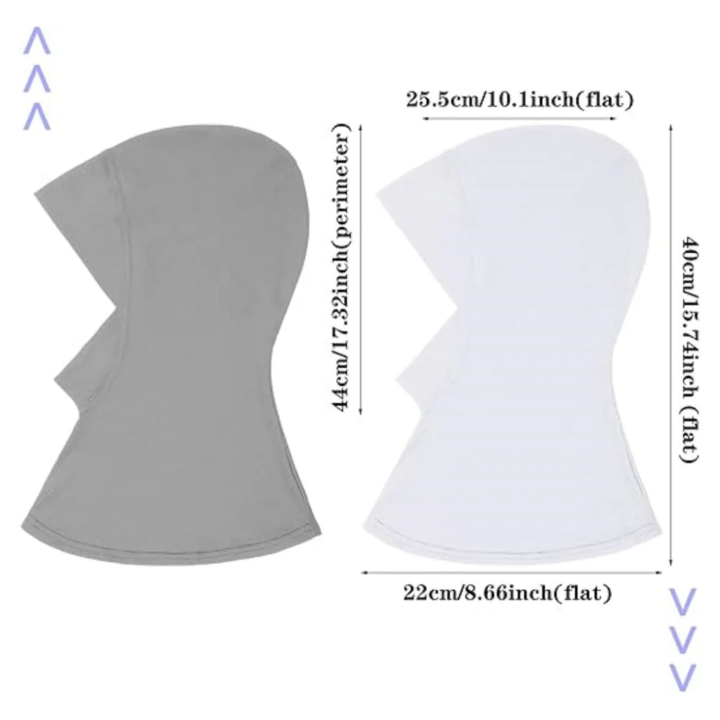Modal Hijab Cap – Adjustable Muslim Stretchy Turban, Full Neck Coverage, 4-Pack