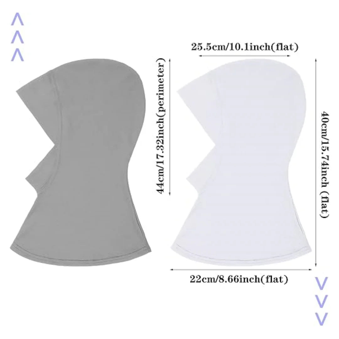 Modal Hijab Cap – Adjustable Muslim Stretchy Turban, Full Neck Coverage, 4-Pack