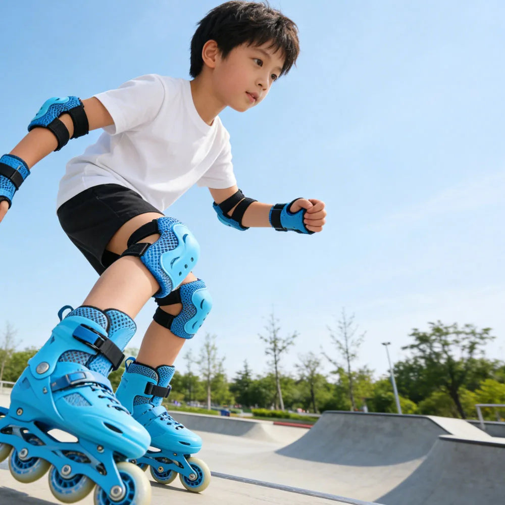 Kids Protective Gear Set – Knee, Elbow & Wrist Guards, Ages 3–10, for Skating & Cycling