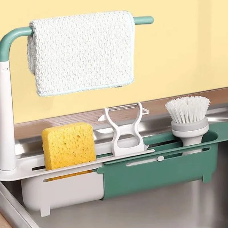 Adjustable Over-Sink Dish Rack | Extendable Kitchen Organizer