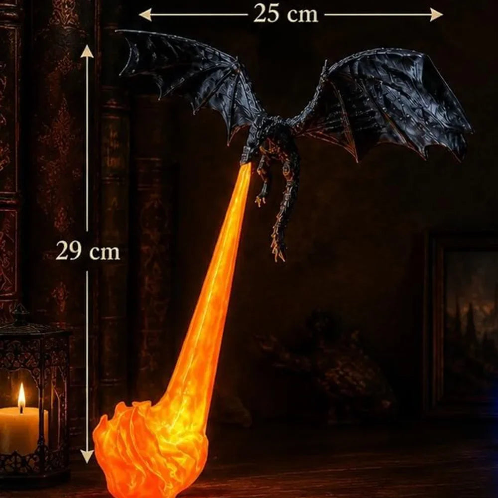 Dragon Flame LED Lamp, 3D Fantasy Accent Light