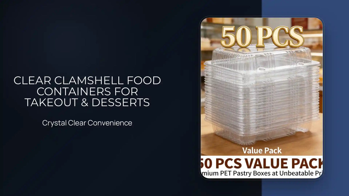 Clear Clamshell Food Containers for Takeout &amp; Desserts by@Outfy